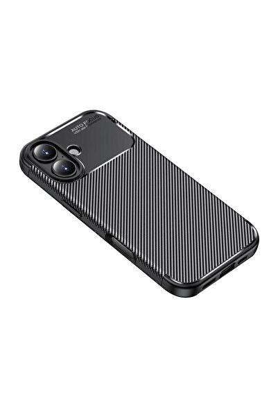 Techsuit Husa iPhone 17 CarbonFiber, negru