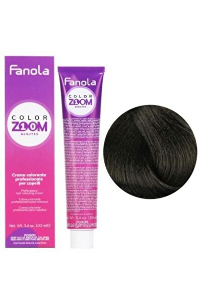 Fanola Vopsea de Par 4.71 Permanenta - Color Zoom 10 Minute Castaniu Maro Rec...