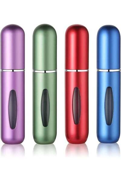 Generic MOMENT Perfume Atomiser Refillable 4 Pcs Travel Bottle Mini 5Ml Atomizer Spray Portable Empty Fragr
