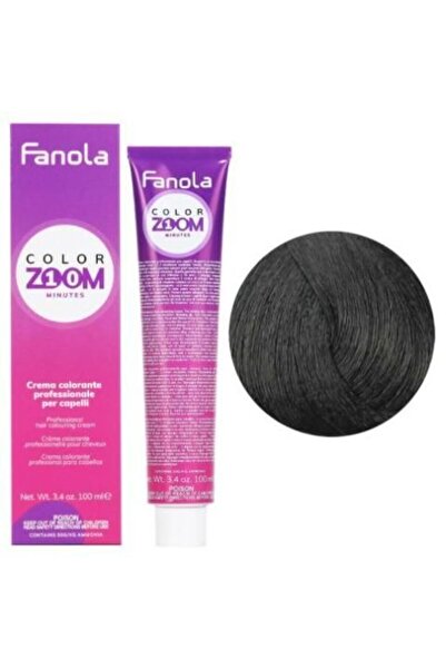 Fanola Vopsea de păr 1.0 Permanentă - Color Zoom 10 Minute Black 100ml -