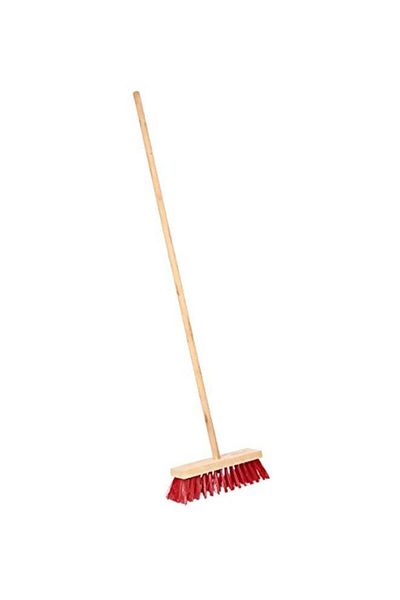 Generic MoonLight Hard Bristles Broom Beige/Red 120cm