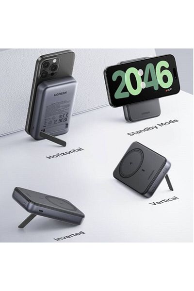 Ugreen Power bank wireless 7.5 W, 10000 mAh, PD 20 W Ugreen, gray, 55140