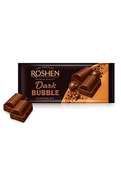 Roshen Aerated Dark Chocolate, 4 pcs x 80 g,
