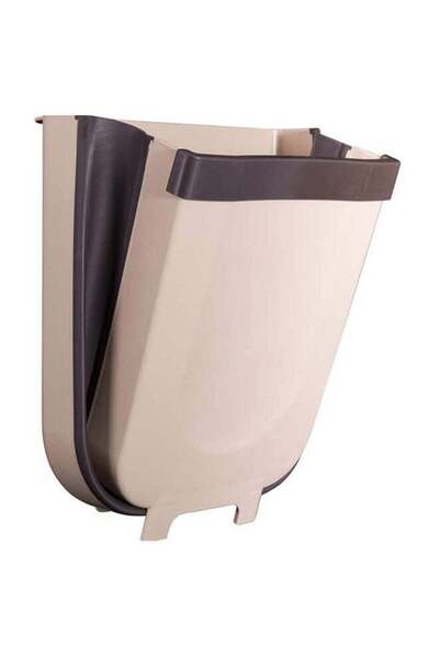 Generic Hanging Trash Can Beige 10Liters