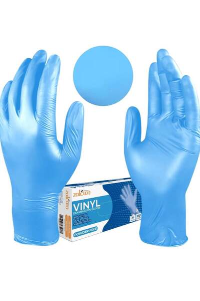 Generic Zalcoon Blue Clear disposable Gloves, 4.5g latex free Powder Free Gloves for light use, Home, Clean
