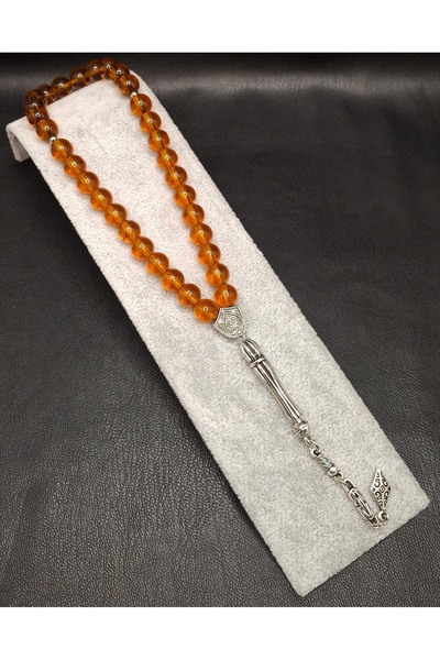 Han Ticarethane Honey Color Natural Glass Prayer Beads