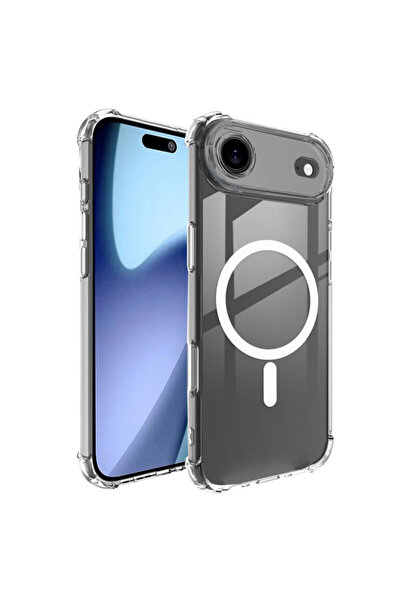 Techsuit Carcasă MagSafe din silicon transparent, rezistentă la șocuri, pentr...