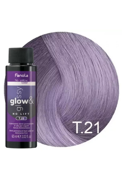 Fanola Toner de Par T.21 Demi-permanent – ​​Fără Galben Strălucire și Violet Lucios 60ml –