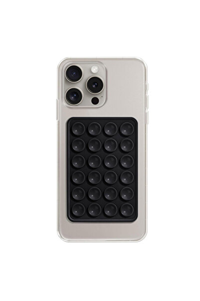 Techsuit Suport telefon adeziv cu ventuze SB-PAD, negru