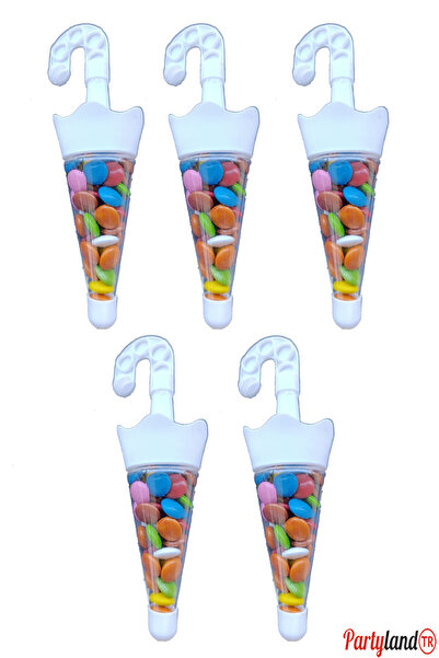 PartylandTR Şemsiye Bonibon Şeker Kutusu 5 Adet Hediyelik