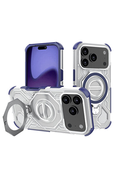 Techsuit Husa iPhone 17 Pro Carbon Shield PRO, albastru