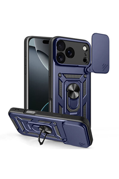 Techsuit Θήκη προστασίας κάμερας iPhone 17 Pro Max, σειρά CamShield, μπλε