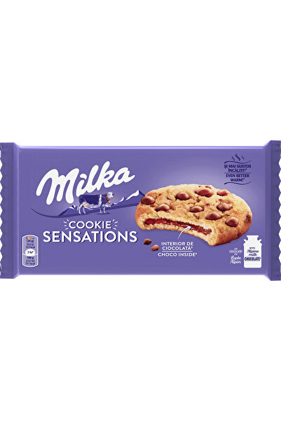Milka Fursecuri cu ciocolată moale în interior, Cookies Sensation, 156 g