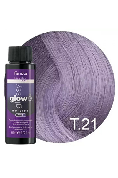 Fanola Toner de Par T.21 Demi-permanent – ​​Fără Galben Strălucire și Violet Lucios 60ml –