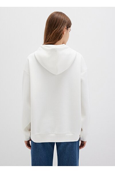 Mavi Oversized (Wide Cut) Sweatshirt with Logo Print