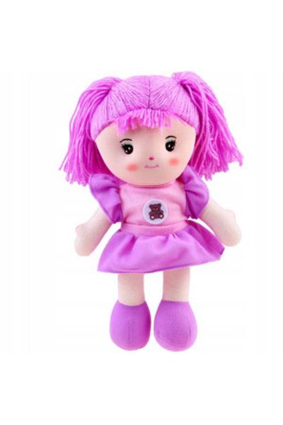 Jokomisiada Fabric doll, Zuzia, 33 cm, Lavender Dress
