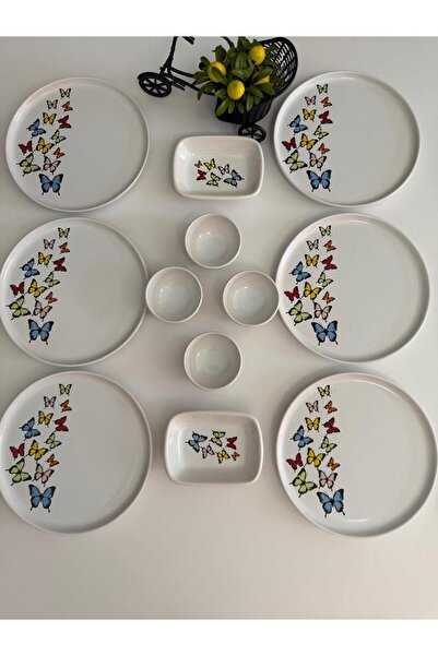 Keramika Set Breakfast Butterfly 12 Pieces for 6 People