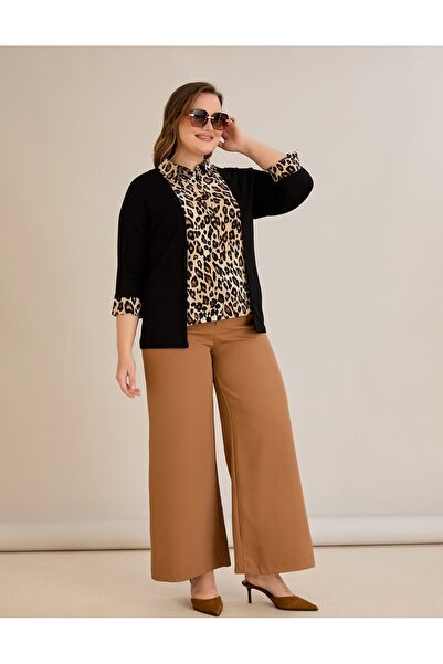 Te&Te Women's leopard print shirt blouse