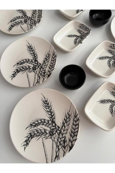 Keramika Set Breakfast Başak 12 Pieces for 6 People