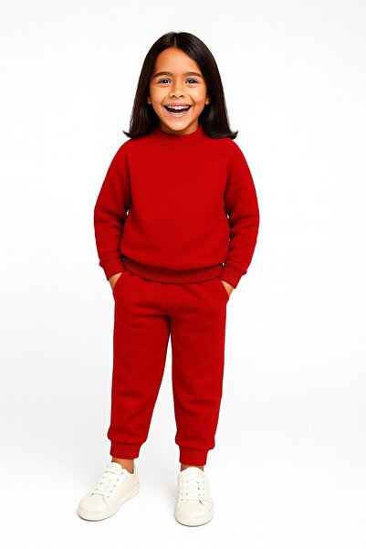 JCKS KİDS Uzun Kollu Beli Ve Paçası Lastikli Cepli Eşofman Takımı