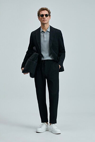 Lufian 111190338 Hunter Smart Ανδρικό παντελόνι Chino Slim Fit Ανδρικό παντελόνι ΜΑΥΡΟ
