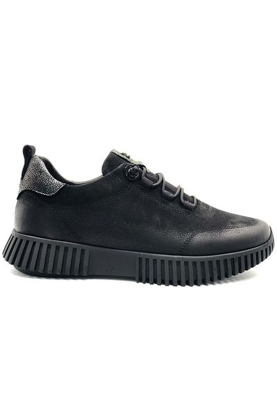 Venüs Campanula Genuine Leather Orthopedic Women's Casual Shoes Black