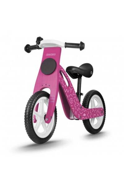 Ricokids Bicicleta de echilibru din lemn pentru copii, scaun din spuma, roti ...