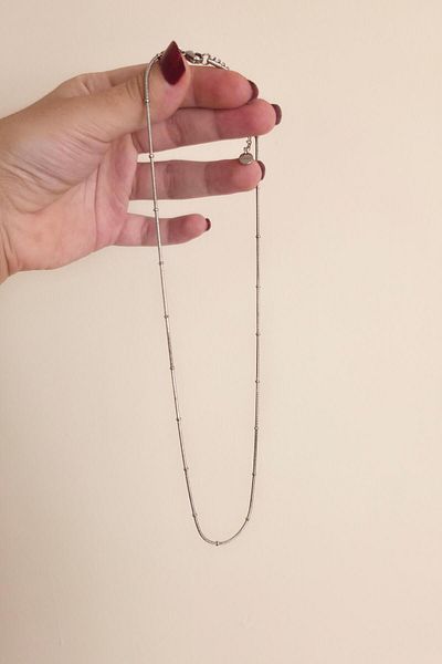By Zeyna Aksesuar 316 L Steel Antiallergenic Tarnish-Free Snake Necklace 45+7 cm
