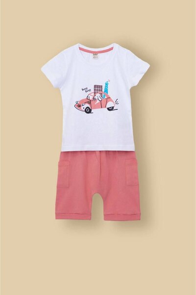 Fidekids Car Printed Baby Set 100% Cotton