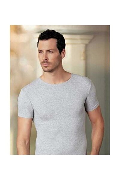 nuda luna Ανδρικό εσώρουχο από χτενισμένο βαμβάκι γκρι 6-συσκευασία 0 λαιμόκοψη κοντομάνικο ανδρικό εσώρουχο