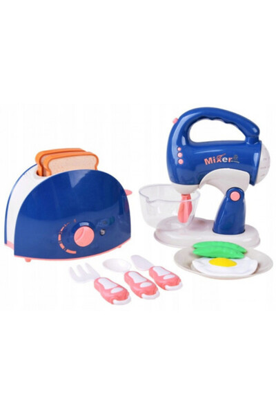 Jokomisiada Play Kitchen Set with Accessories, Toaster, Mixer