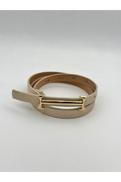MODAM HİFA Gold Buckle Women's Belt Dress Belt Shirt Belt Waist Belt Body Belt