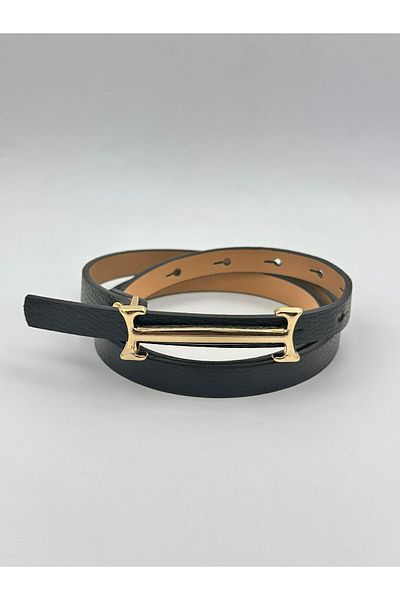MODAM HİFA Gold Buckle Women's Belt Dress Belt Shirt Belt Waist Belt Body Belt