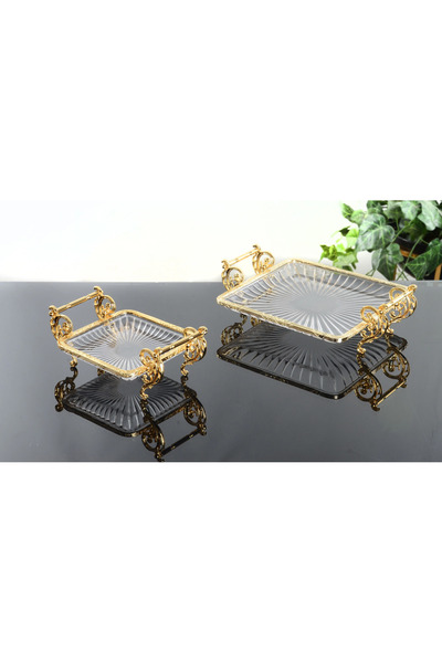 BULUTHOMEAKSESUAR 7 PARÇA CAM AVNGARD GOLD SUNUM SETİ