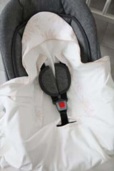 NO BRAND Paturica pentru Infasat Bebe in Scaun Auto, 91 x 91 cm, Tiny Star, Leaves