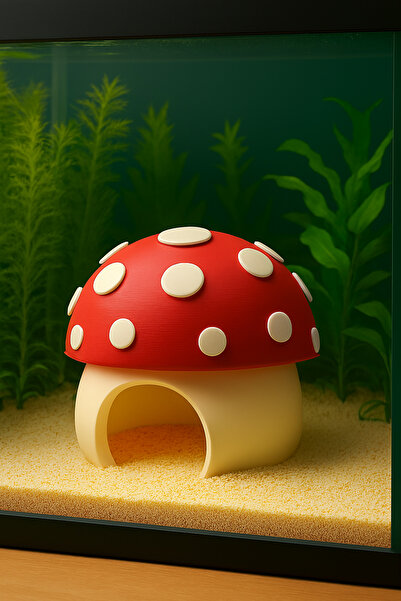 Akvaryum Balık Yavrulugu ⋆ Testi ⋆ Balık Yuvası ⋆ Kırmızı Mantar Ev ⋆ Küçük v...