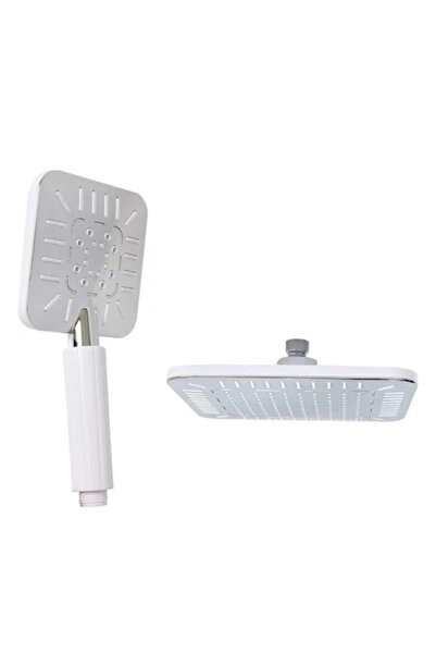 KAVİTİCARET Labirent Beyaz Renk Detaylı Tepe Başlık ve El Duşu ( Sadece Tepe ...