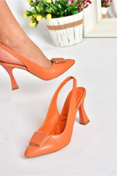 STILVANA Pıert Orange Skin Heeled Shoes