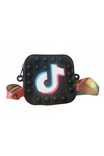 SEVERNO Jucarie senzoriala 4 in 1, Fidget Toys, Geanta cu bule Pop It pentru copii, TikTok, Neagra