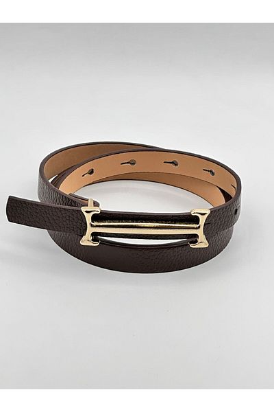 MODAM HİFA Gold Buckle Women's Belt Dress Belt Shirt Belt Waist Belt Body Belt