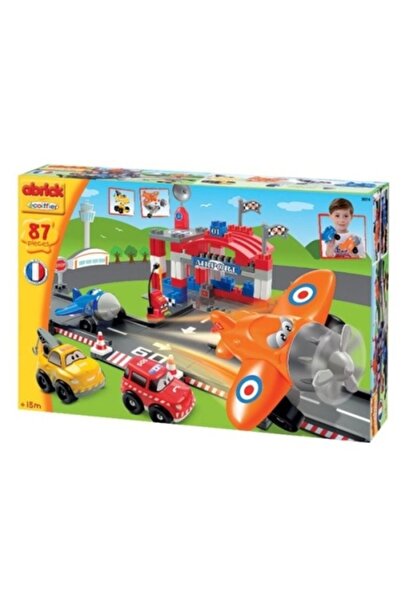 Jokomisiada Set de construit, 87 de piese, Avion aeroport, ABRICK