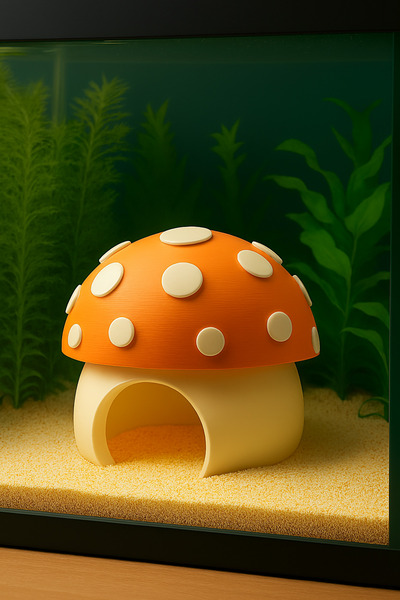 Akvaryum Balık Yavrulugu ⋆ Testi ⋆ Balık Yuvası ⋆ Turuncu Mantar Ev ⋆ Küçük v...