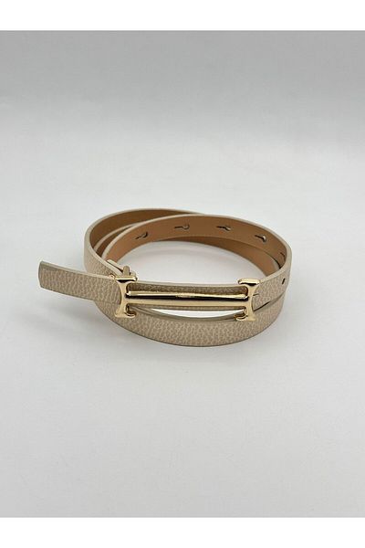 MODAM HİFA Gold Buckle Women's Belt Dress Belt Shirt Belt Waist Belt Body Belt