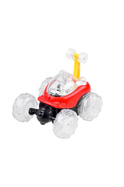 Jokomisiada Masinuta cu telecomanda pentru cascadorii, Stunt Twister Mini Racer, cu lumini si muzica, Rosie