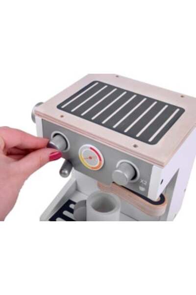 Jokomisiada Wooden Coffee Machine Toy with Accessories,