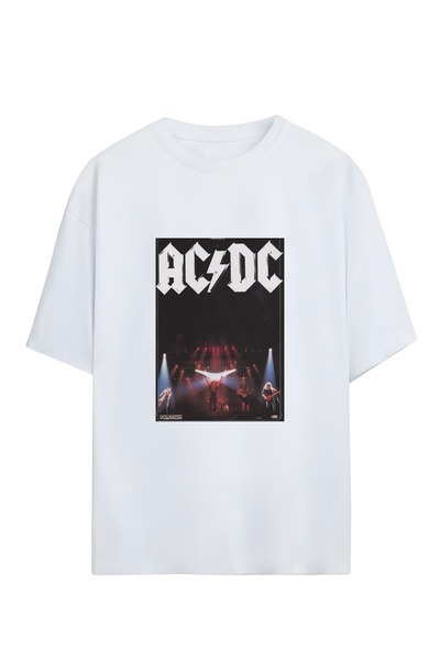 GraffTee تي شيرت قطن كبير الحجم للجنسين من ACDC