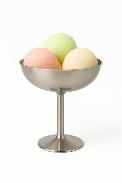 Biradlı ÇELİK DONDURMA KADEHİ (10x11 cm)