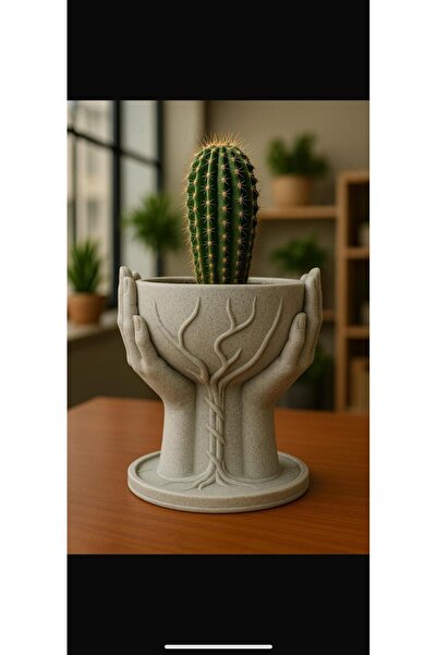 TIGEA Accessories MERMER DESENLİ HAND OF TREE VAZO