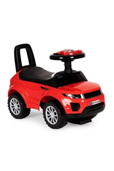 MultiStore Ride-On Car for Kids, Land Rover, Red with Multimedia Steering Wheel