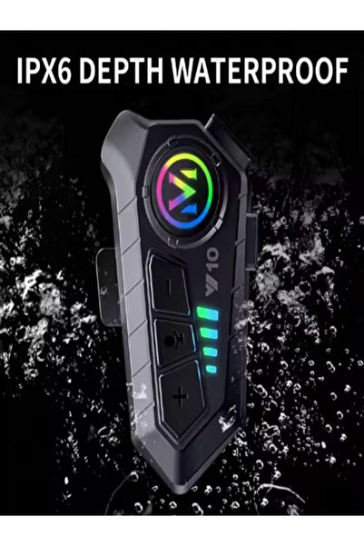 Moxti Y10 5.3 Motosiklet Kask Kulaklık Intercom Işıklı Motorsiklet Intercom